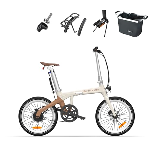 A Dece Oasis ADO E-Bike Air Carbon Elektrofahrrad, ebike Damen/ebike Herren,Bike,klapprad Riemenantrieb 14,5Kg IPS LCD Display, GPS,ADO APP,250W(Weiẞ)