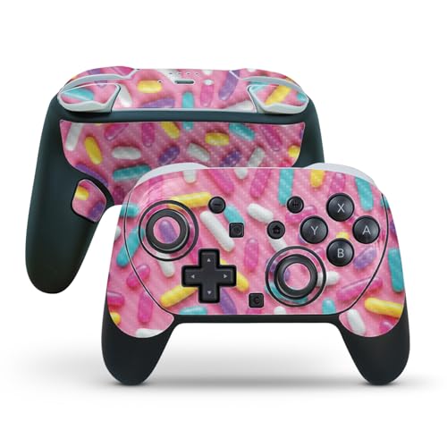 Carbon Fiber Skin Compatible with Nintendo Switch 2 Pro Controller - Sprinkles - Premium 3M Vinyl Protective Wrap Decal - Easy to Apply | Made in The USA by MightySkins by Vision Signs & Graphics - Used condition - US$14.77