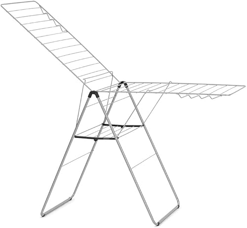 Miniatura 2 de Brabantia HangOn - Escurridor de ropa (82 pies  gris metálico) compacto, plegable, ajustable, de acero inoxidable para interiores