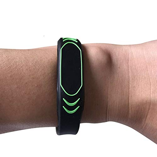 Bracelet silicone noir 13.56 MHz : lot de 10 pass RFID classiques pour contrôle d'accès