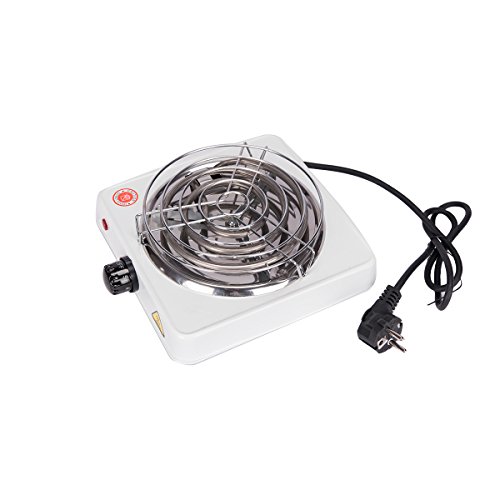 Pre&Mium Elektrischer Kohleanzünder Shisha Kohle Grill 1000 W Heizplatte Brenner E-Heater Kohlebrenner Weiss… – Bild 6