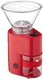 Bodum Bistro Electric Burr Coffee Grinder, Red