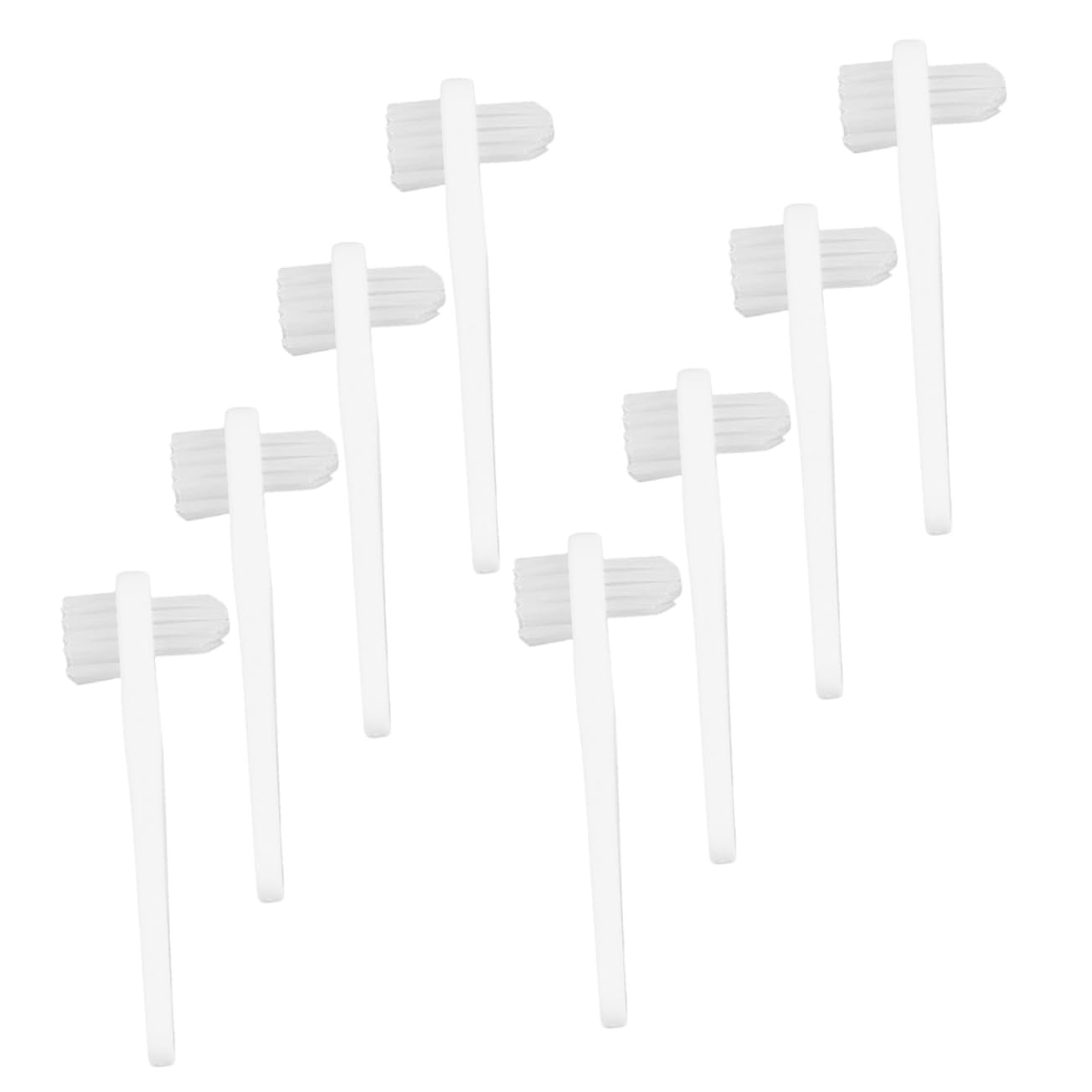 Ipetboom Ergonomic Toothbrush Mini Brush Set for Dentures Soft Hard Bristles Personal Oral Care
