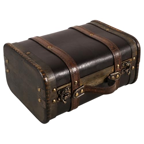 Valise boîte à trésor portable en bois avec coffre de rangement - 2