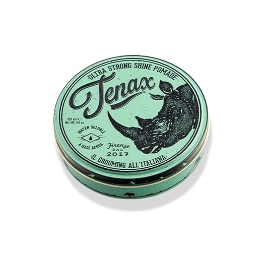 Tenax Cera Pelo Hombre Fijación Extrafuerte, 125 ml, pomada pelo hombre a base de agua, fijación firme con brillo extra, moldeador pelo húmedo o seco