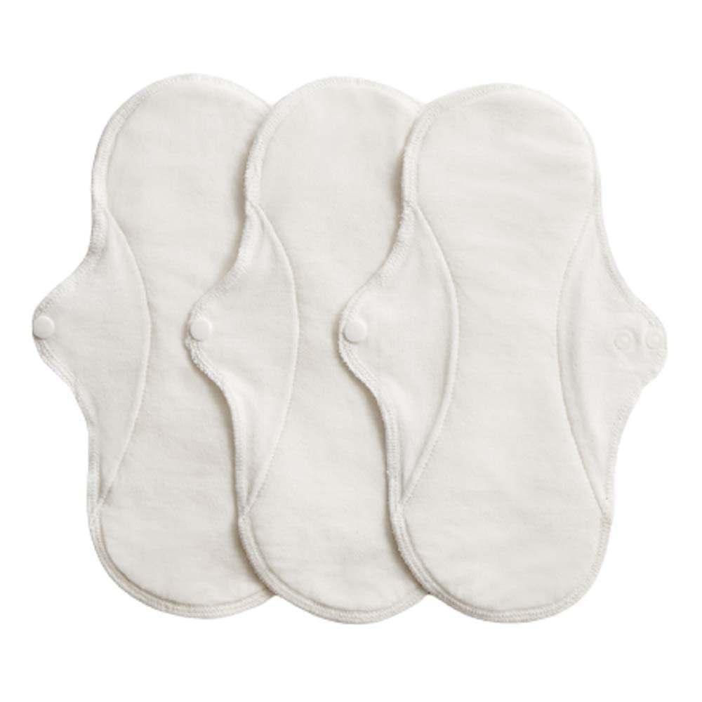 IMSEVIMSE Damenbinden Active, Regular, Bio-Baumwolle, Natural (2 x 3 Stück)