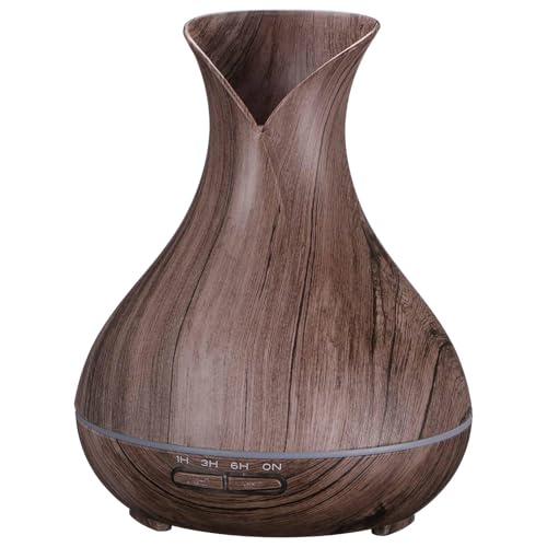 Diffuseur d'arômes Vulcan aspect bois gris avec éclairage LED 350ml - 2