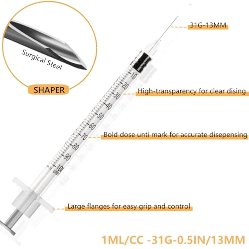 ULOVE PRS 31G 1cc 1ml 1/2-Inch Measurement Lab Accessories for Industrial and Scientific, Individually Sealed Wrapped - 20 Pack