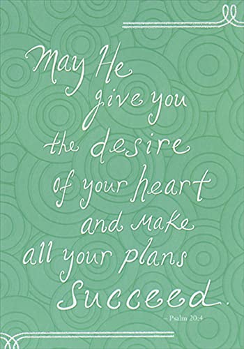 Designer Greetings May He Give You The Desire Of Your Heart Religious Graduation Congratulations Card