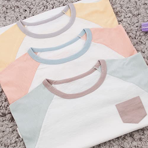 OrganicBoom Big Girl Boy Certified 100% Organic Cotton Lightweight Three-Quarter Outfit Tee Pants Set Easywear Playwear4