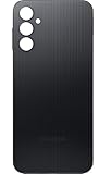 Original Samsung Akkudeckel Backcover Batterie Deckel Rückseite für Samsung Galaxy A14 4G A145R Schwarz mit ab Werk vormontierten Klebestreifen Original Samsung Service Teil : P/N: GH81-23536A