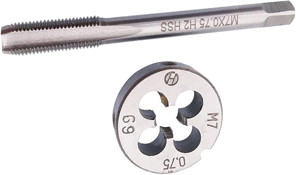 1PC M70.75mm Tap and Die Set,Metric HSS Tap and Die Set Right Hand Tap