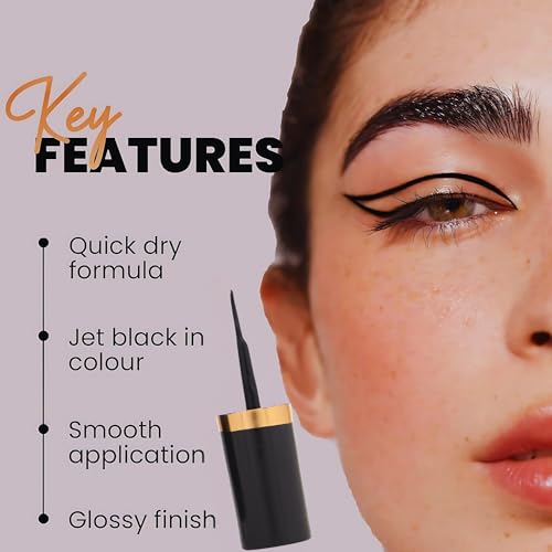 Image of Bold Eyeliner Intense Black, Waterproof Liquid Liner All-Day Smudge-Free Wear Precise Felt Tip 7ml