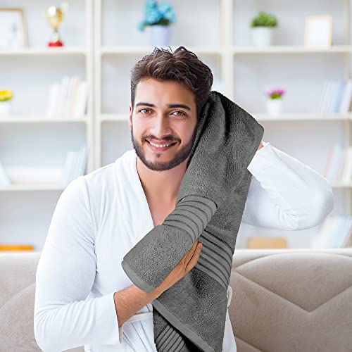 Image of Utopia Towels 4 Pack Bath Towels Set, 27 by 54 Inches, 100% Ring Spun Cotton, Quick Dry, Highly Absorbent, Soft Feel Towels, Perfect for Daily Use, Grey