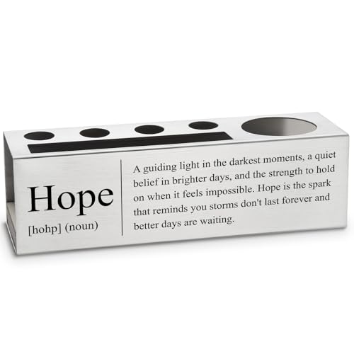 vizuzi Hope Gifts for Women, Men, Encouragement Office Must Haves, Strength Recovery Gifts, Tough Times Gifts, Get Well Soon Gifts, Cheer Up Inspirational Hope Pencil Pen Holders Zgg37