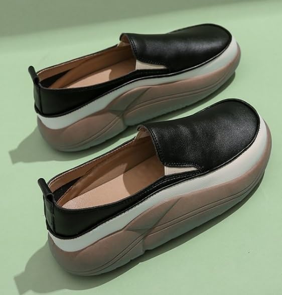 Loafers for Women Platform Casual Slip On Shoes Fashion Platform Loafers Platform Round Toe Comfortable Walking Shoes Casual Shoes4