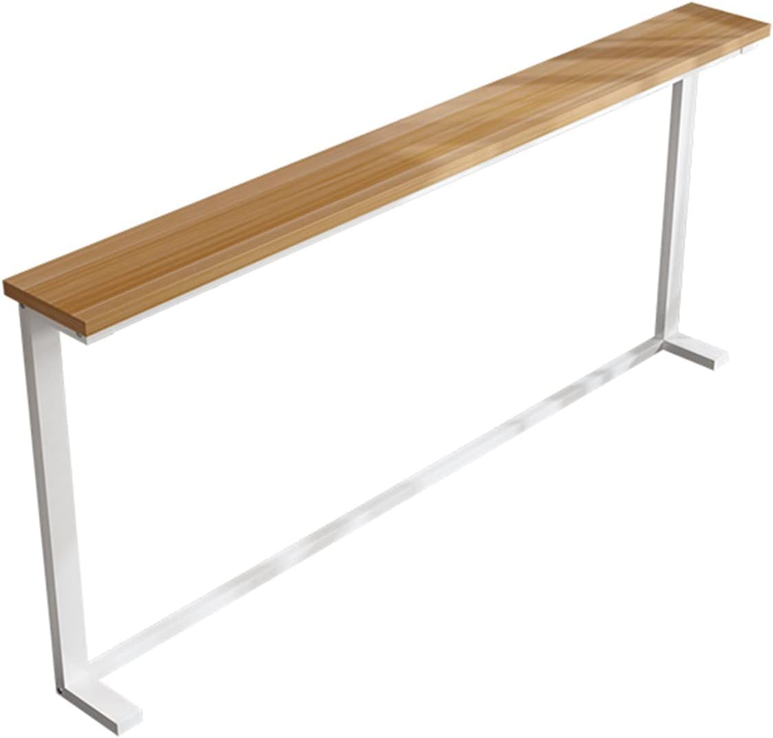 Mesa de sofá delgada de madera y metal 120x15x90cm para pasillo y sala de estar