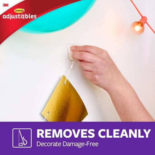 Command Adjustables Repositionable Light Clips, 16 Hooks, 36 Strips, Easy to Use & Reposition, Damage-Free Decoration Clips, Each Clip Can Hold Up to 0.5 lbs. - image 5