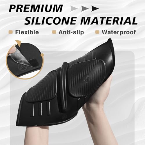 Image of Muslogy Center Console Inserts Compatible with 2024 2025 2026 Hyundai Santa Fe Accessories, Center Console Wireless Charger Protective Mat Liner Anti-Slip Phone Charge Area Charging Protection