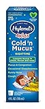 Cold Medicine for Kids Ages 2+ by Hyland's, Nighttime Cold 'n Mucus Relief Liquid, Natural Relief of Mucus & Congestion, Runny Nose, Cough, 4 Ounces