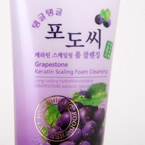 Korean ALL Natural Extracts Pore Cleanser Deep Facial Skin Cleansing Foam Cleanser (180ml) (Grapeseed)