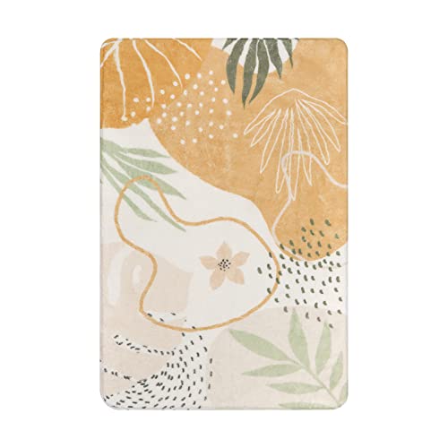 Lahome Boho Washable Kitchen Rug - 2x3 Small Non-Slip Entry Rugs for Inside House Soft Throw Area Rugs for Bedroom Botanical Print Floor Doormat Carpet for Bathroom Entryway Laundry Room Kids Room