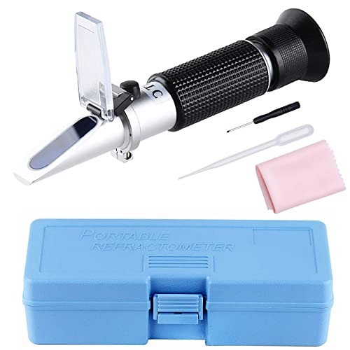 Salinity Refractometer For Aquariums, Marine Monitoring, Saltwater Testing Dual Scale 0-100‰ & 1.000-1.070 Specific Gravity Saltwater Refractometer With Automatic Temperature Compensation (Atc) #TOP20