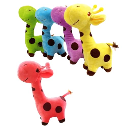 Girafa Bichinho de Pelúcia 18cm Brinquedo Pet para Cachorro e Gato Sem Apito e com Ventosa (ROSA)