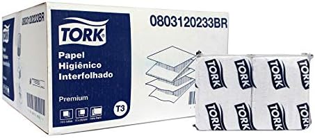 Papel Higiênico Interfolhado Tork Premium - 12 pacotes com 620 fo...