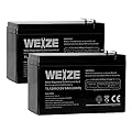 WEIZE 12V 9AH Battery, Sealed Lead Acid Battery with F2 Terminals, Rechargeable Replaces 12 Volt 8AH 10AH for Razor e200 / e200s / e225 / e300, APC UPS Computer Backup Power (BX1300LCD), 2 Pack