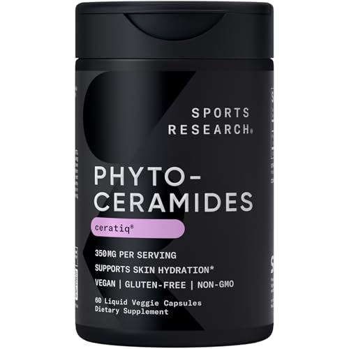 Sports Research® Phytoceramides 350 mg per Veggie Capsule - Plant Derived Ceramides for Healthy
