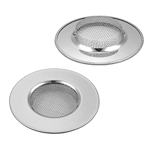 Colador para fregadero 77 mm acero inoxidable 2 pcs