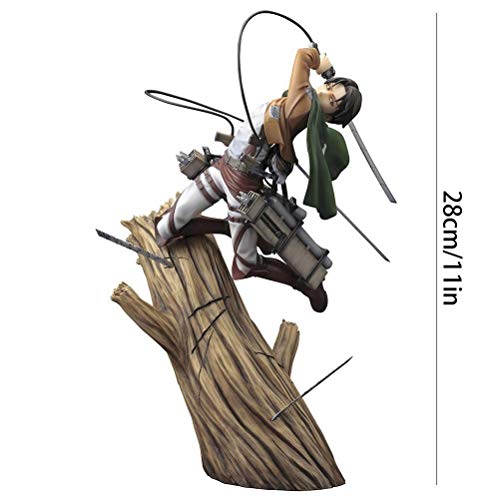 Kylewo Attack on Titan Anime Figuren,28cm Rival Ackerman Action Figure Paket Ver Levi PVC Action Figure Sammlermodell Spielzeug