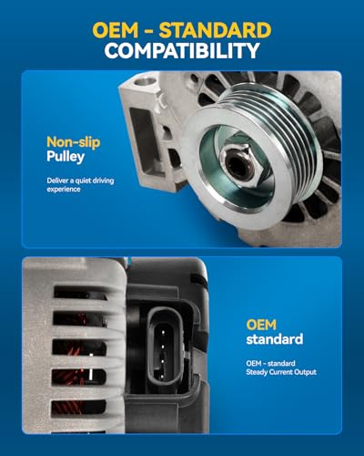Image of PHILTOP New 8290N Alternator Compatible with Chevy 2002-2005 Trailblazer | 150A Alternator for 2002-2005 Trailblazer, 2002-2005 Envoy, 2004-2005 Rainier, 2002-2004 Bravada, 2003-2005 Ascender,05 9-7x