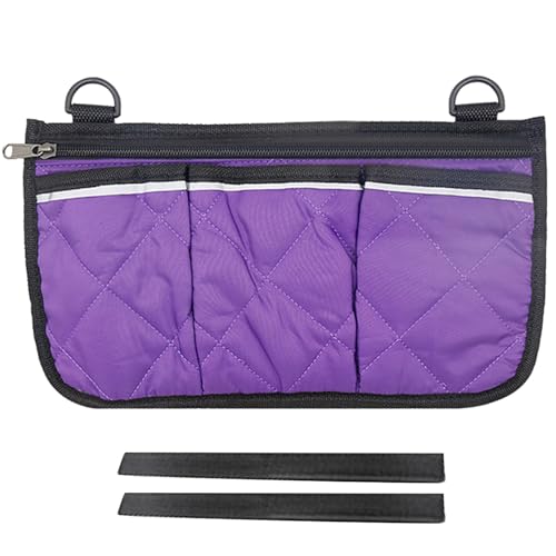 ウォーキングフレーム収納ポーチ幾何学的な正方形の車椅子用バッグアームレストサイドバッグ高齢者および障害者の歩行者用アクセサリーポケット