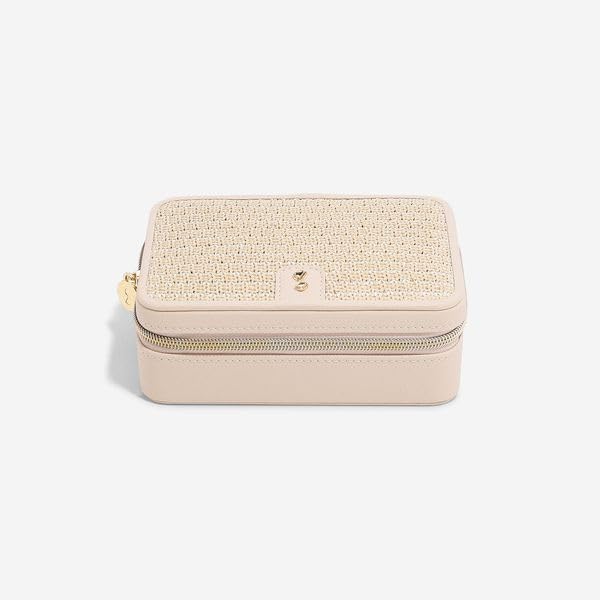 Boîte à bijoux de voyage Stackers raphia blush : coffret de rangement rigide et chic - 4