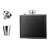 Frascos de whisky para licor para hombres, recipiente de bolsillo con embudo para beber licor de vodka, frasco a prueba de fugas de acero inoxidable, 100 ml / 168 ml / 200 ml / 255 ml puede elegir