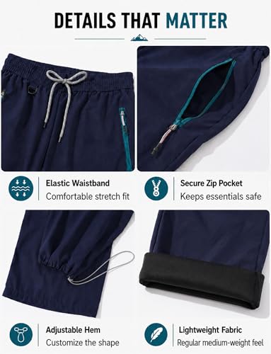 Image of FEOYA Hiking Pants Women Parachute Pants Baggy Quick-Dry Water-Repellent | with Zipper Large Pockets Outdoor Travel Cargo Pants Casual Wear