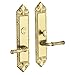 Baldwin 6962.DBLC Fenwick Double Cylinder Mortise Handleset Trim Set, Satin Brass and Brown