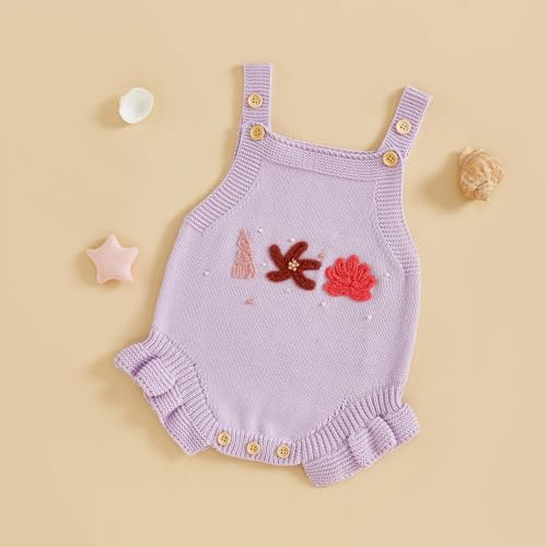 Baby Girl Knit Sweater Newborn Sweater Romper Shell Sleeveless Jumpsuit Clothes for Infant3