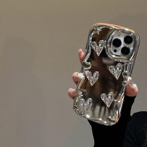 Coque antichoc pour iPhone 13 Pro Max en argent galvanisé robuste - 3