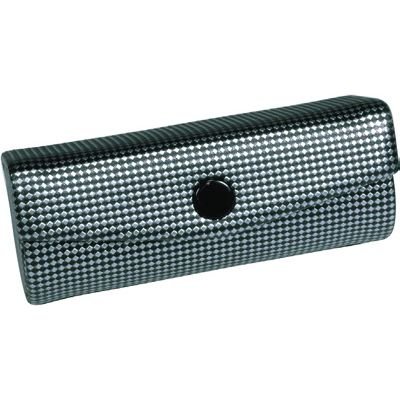 Kingsley Lipstick Case with Mirror Black/Silver Check