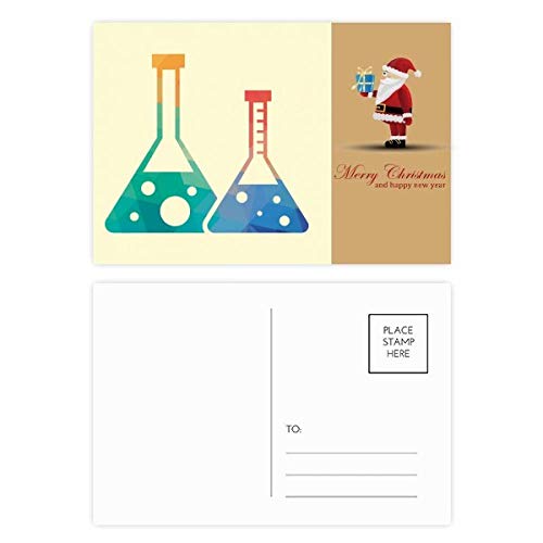 Tarjetas de agradecimiento de Papá Noel, 20 unidades con frascos cónicos para Navidad