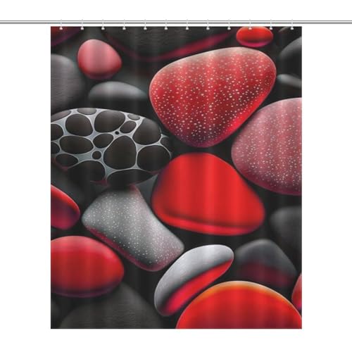 Rideau de douche lavable en machine polyester imperméable baignoire angle 152x183 - 7