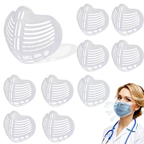 Mask Bracket, Protect Lipstick Lips - Internal Support Holder Frame Nose Breathing smoothly, can be cleaned and reused(10pcs)