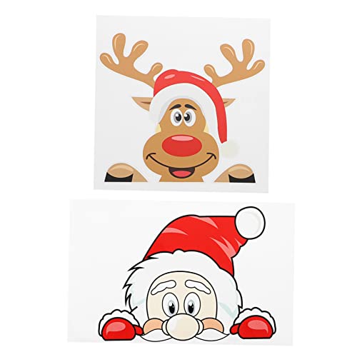 FUNOMOCYA 2Stücke Weihnachts Auto Aufkleber Fenstersticker...