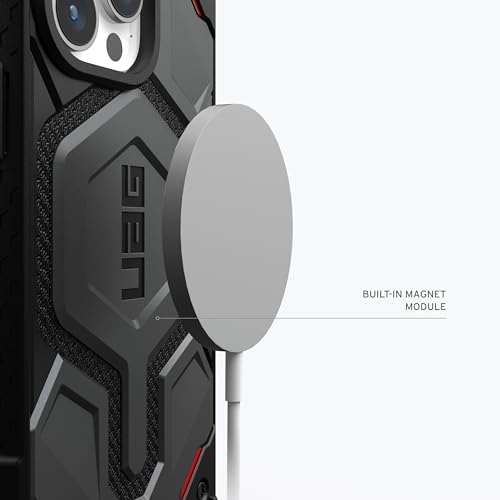 URBAN ARMOR GEAR UAG Case Compatible with iPhone 15 Pro Case 6.1" Monarch Pro Kevlar Silver Built-in Magnet Compatible with MagSafe Charging Premium Rugged Military Grade Dropproof Protective Cover - Image 4