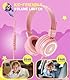KONNAO Kinder Kopfhörer für Schule, USB Typ C Kinder Kopfhörer mit LED-Leuchten, verdrahtete Jungen Mädchen Kopfhörer mit Safe Limiter 85dB/94dB, Faltbare On Ear Kopfhörer mit Mikrofonen für Schule