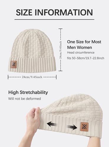 Zaitun Mens Hoodie Winter Scarf and Beanie Hats Bundle for Women Khaki Medium2