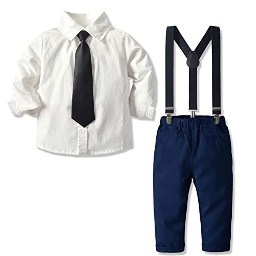 Image of Yilaku Baby Boy Clothes Toddler Dress Outfits Cotton Shirt + Jean Pants 2 Piece Boy Suit sets 1-7 Years